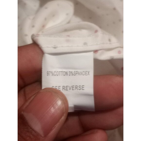 New Linea Uomo LU Shirt 5X Mens Button Up Stretch Short Sleeve White Dots - Picture 9 of 11